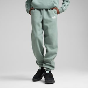 Essentials No. 1 Logo Big Kids' Fleece Sweatpants, Green Moon, extralarge