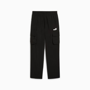 Logotipo Essentials n.º 1 pants cargo tejido para niño grande, PUMA Black, extralarge