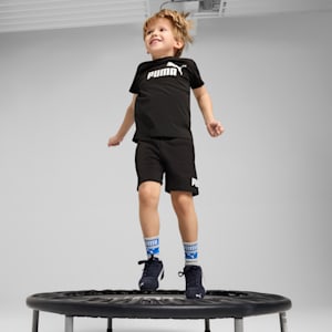 ESS No. 1 Logo Kid's Shorts, PUMA Black, extralarge-IND