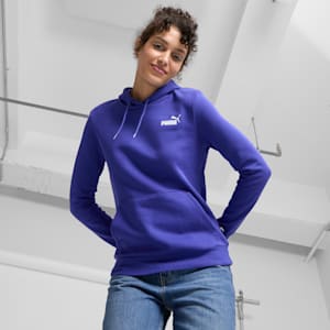 Sudadera con capucha ESS Small Logo para mujer, Lapis Lazuli, extralarge