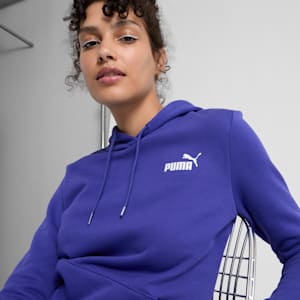 Sudadera con capucha ESS Small Logo para mujer, Lapis Lazuli, extralarge