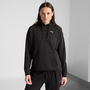 Essentials Women's Relaxed Hoodie, PUMA Black, extralarge