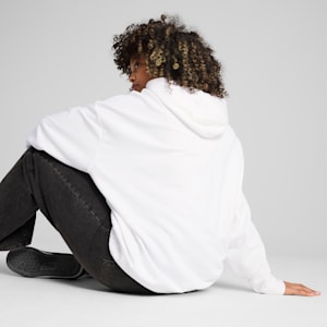 Essentials Women's Relaxed Hoodie, PUMA White, extralarge