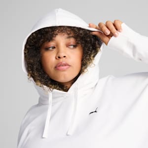 Essentials Women's Relaxed Hoodie, PUMA White, extralarge