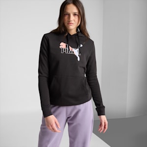 Sudadera con capucha para mujer Essentials logo Lab, PUMA Black, extralarge
