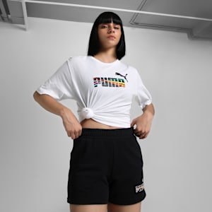 LOVE UNITED Women's Relaxed Fit Tee, PUMA White, extralarge-IND