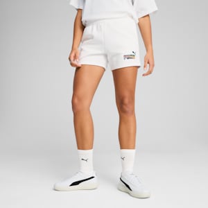 LOVE UNITED Women's Shorts, PUMA White, extralarge-IND