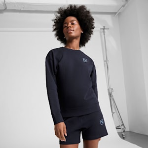 Essentials Elevated Women's Comfort Crew Sweatshirt, New Navy, extralarge
