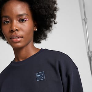Essentials Elevated Women's Comfort Crew Sweatshirt, New Navy, extralarge