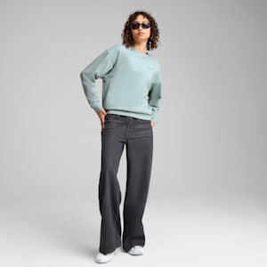 Essentials Elevated Women's Comfort Crew Sweatshirt, Modern Mint, extralarge
