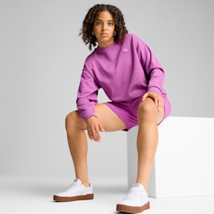 Essentials Elevated Women's Comfort Crew Sweatshirt, Wild Berry, extralarge