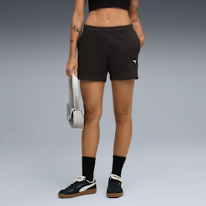Shorts tiro medio Essentiales Elevated 12cm para mujer, PUMA Black, extralarge
