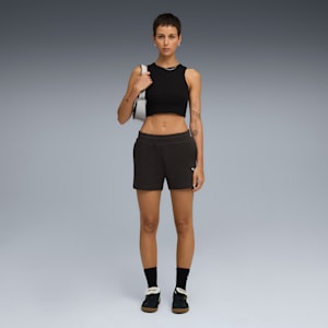 Shorts para mujer Essentials Elevated de tiro medio de 5 pulgadas, PUMA Black, extralarge