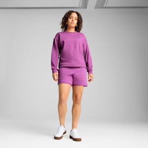 Shorts para mujer Essentials Elevated de tiro medio de 5 pulgadas, Wild Berry, extralarge