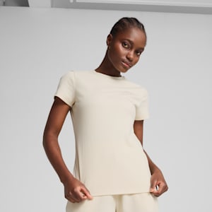 ESS ELEVATED Rib Tee Women, Alpine Snow, extralarge