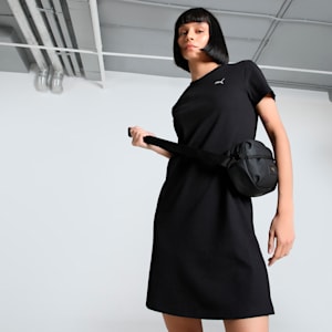 ELEVATED Women's Bodycon Rib Dress, PUMA Black, extralarge-IND
