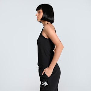 CLASS Women's Slim Fit Short Tank, PUMA Black, extralarge-IND