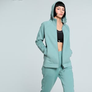 EVOSTRIPE Women's Full-Zip Hoodie, Green Moon, extralarge-IND