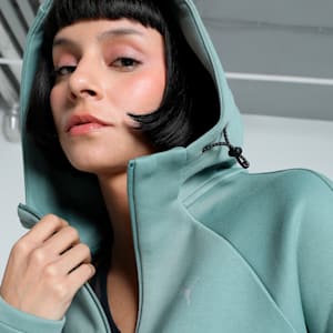 EVOSTRIPE Women's Full-Zip Hoodie, Green Moon, extralarge-IND