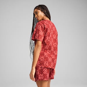 GRAPHIC Women's Relaxed Fit Tee, Red Fire, extralarge-IND