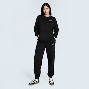 Women's Relaxed Fit Sweatsuit, PUMA Black, extralarge-IND