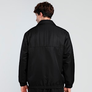 WARDROBE Essentials Oversized Fit Retro Football Jacket, PUMA Black, extralarge-IND