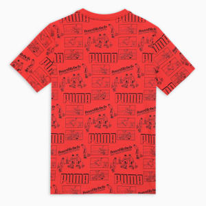 Mid 90s Youth Tee, Red Fire, extralarge-IND