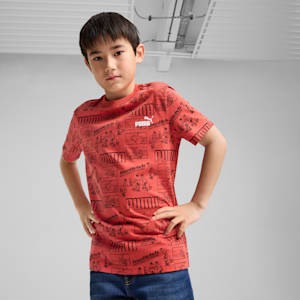 Mid 90s Youth Tee, Red Fire, extralarge-IND
