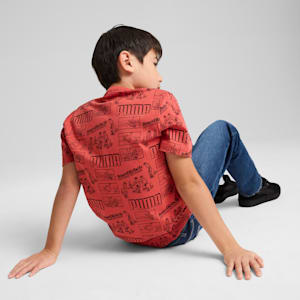 Mid 90s Youth Tee, Red Fire, extralarge-IND