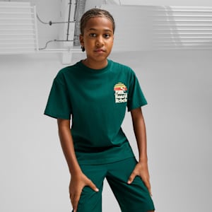 Mid 90s Youth Relaxed Fit Graphic Tee, Dark Myrtle, extralarge-IND