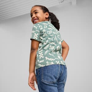 Sandy Adventures Kid's Tee, Green Moon, extralarge-IND