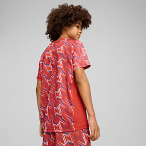 Youth Poly Training Tee, Red Fire, extralarge-IND