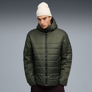 ESS Hooded Padded Jacket Men, Dark Olive, extralarge