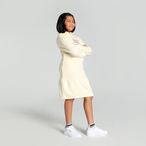 Classics Bubble Bloom Girl's Dress, Creamy Vanilla, extralarge-IND