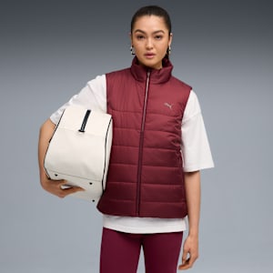 ESS Padded Vest Women, Ruby Shimmer, extralarge