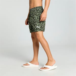 Men's Printed Woven Boxers with Side Pocket-Pack of 1, PUMA Black-Forest Green-Olivine, extralarge-IND