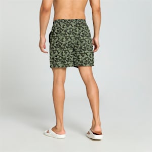 Men's Printed Woven Boxers with Side Pocket-Pack of 1, PUMA Black-Forest Green-Olivine, extralarge-IND