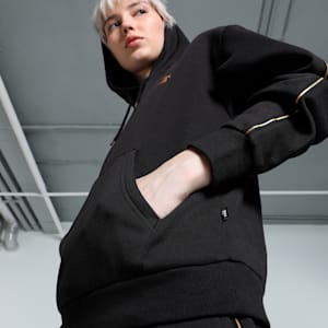 TAPE MINIMAL GOLD Women's Hoodie, PUMA Black, extralarge-IND