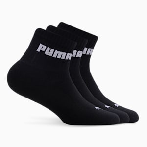Cushion Sport Quarter Socks Pack of 3, PUMA Black-PUMA Black-PUMA Black, extralarge-IND
