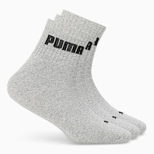 Cushion Sport Quarter Socks Pack of 3, Medium Gray Heather-Medium Gray Heather-Medium Gray Heather, extralarge-IND