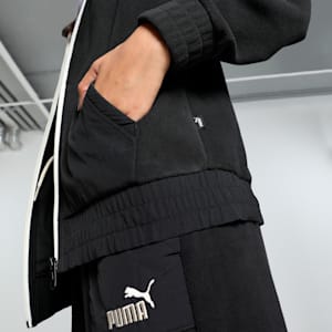 ELEVATED Women's Full-Zip Hoodie, PUMA Black, extralarge-IND