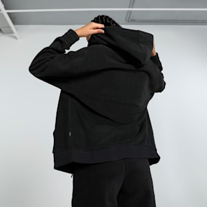 ELEVATED Women's Full-Zip Hoodie, PUMA Black, extralarge-IND