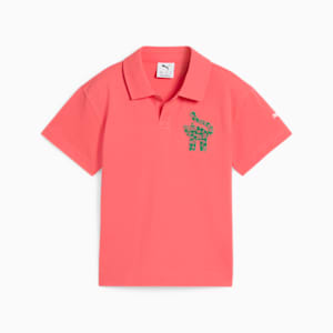 Cats Club Little Kids' Pique Polo, Peach Frost, extralarge