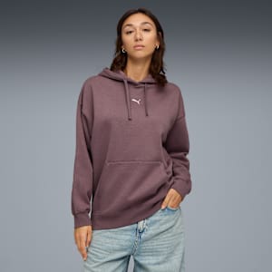 Sudadera oversize con capucha para mujer Essentials, Raisin, extralarge