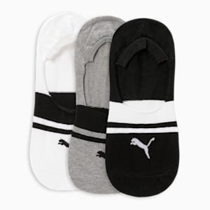 Heritage Footie Socks Pack of 3, PUMA Black-PUMA White-Medium Gray Heather, extralarge-IND