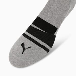Heritage Footie Socks Pack of 3, PUMA Black-PUMA White-Medium Gray Heather, extralarge-IND