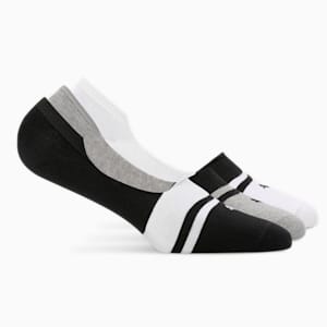 Heritage Footie Socks Pack of 3, PUMA Black-PUMA White-Medium Gray Heather, extralarge-IND