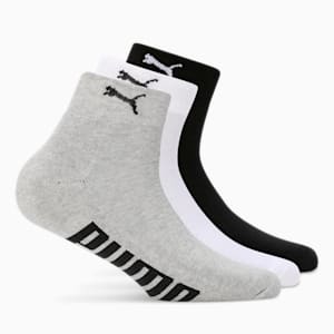 Half Terry Ankle-Length Unisex Socks Pack of 3, PUMA White-PUMA Black-Cool Gray 7, extralarge-IND