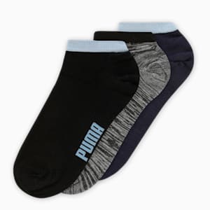PUMA Classic Unisex Sneaker Socks Pack of 3, PUMA Navy-PUMA Black-Cool Gray 7, extralarge-IND