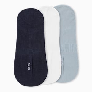 Lifestyle Unisex Footie Socks Pack of 3, Barely Blue-PUMA Navy-PUMA White, extralarge-IND